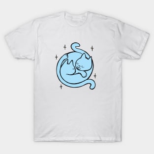 two cats curled up in an embrace T-Shirt